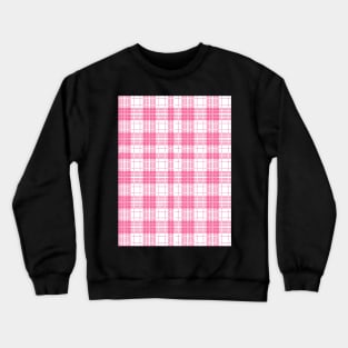 Pink plaid Background Crewneck Sweatshirt